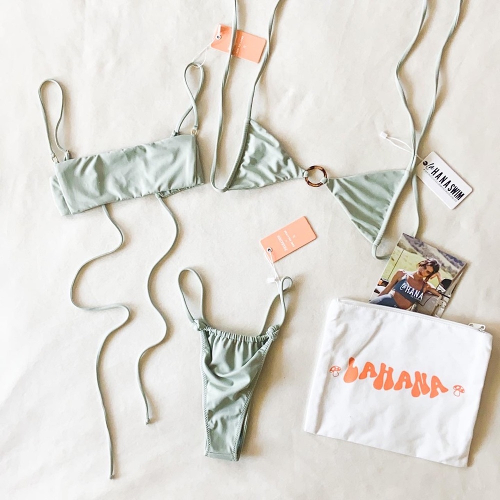 Lahana x Gabi Sullivan Island Time Bandeau Top in Desert Sage
